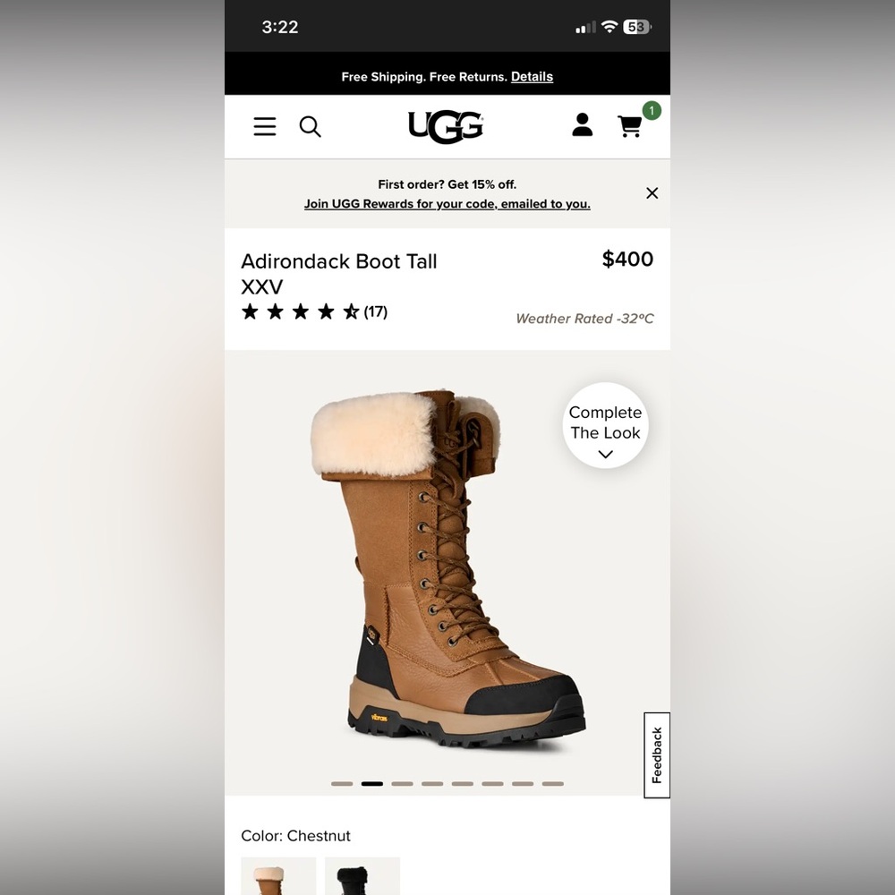 UGG Adirondack Boot Tall XXV  SIZE 8 MINT CONDITION